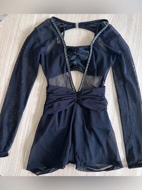 L.A Dance Designs biketard dance costume in black size CXL